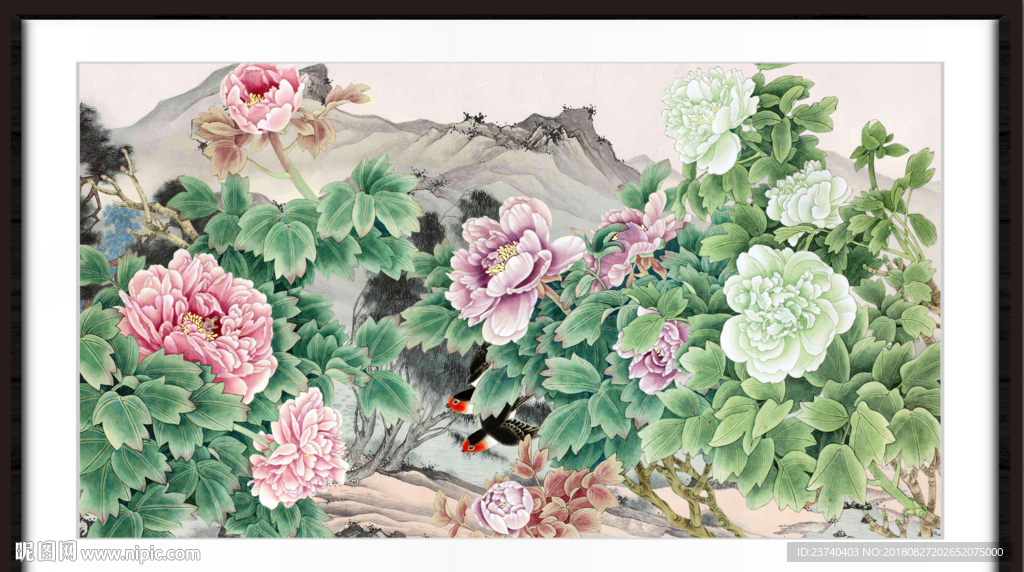 国画牡丹