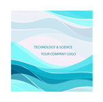 科技波浪背景logo