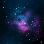 五彩缤纷的水彩银河星空