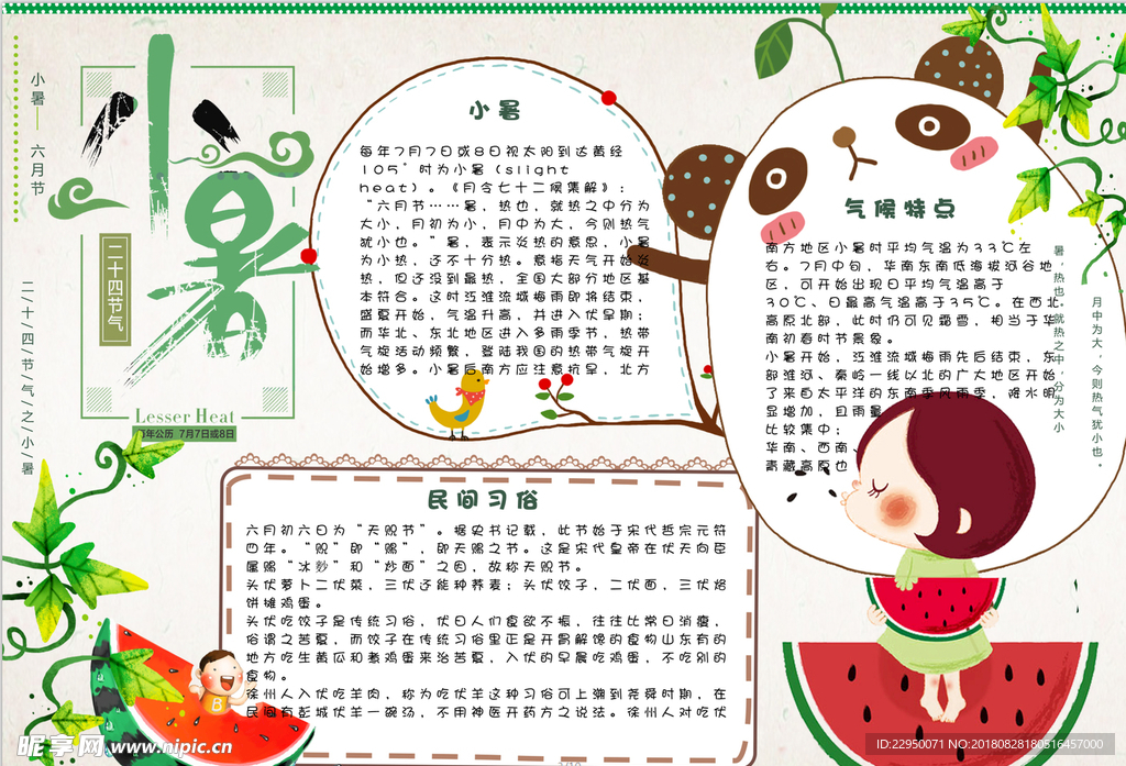 暑假小报