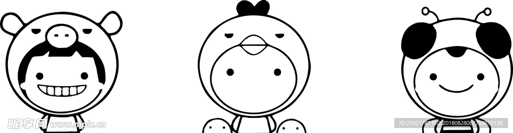 小鸡 蜜蜂 小猪