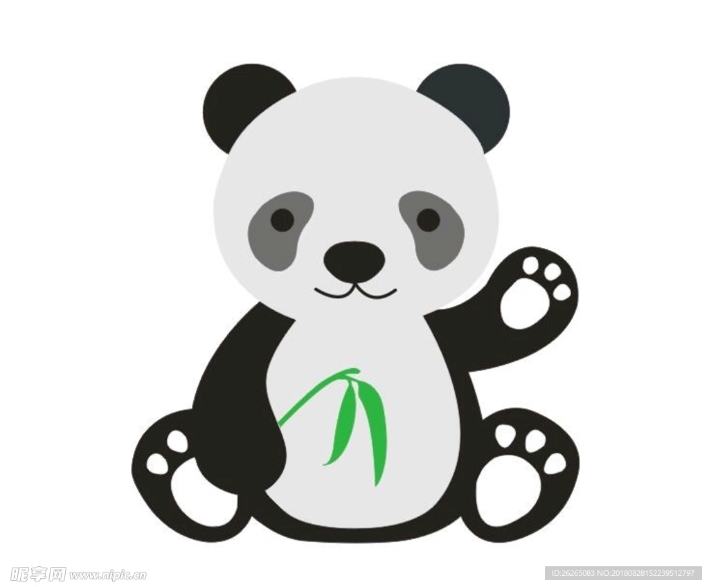 卡通熊猫 彩色 CDR设计