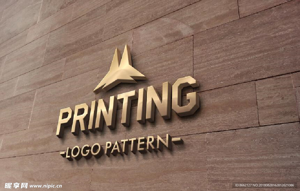 logo样机金属字展板贴图图片