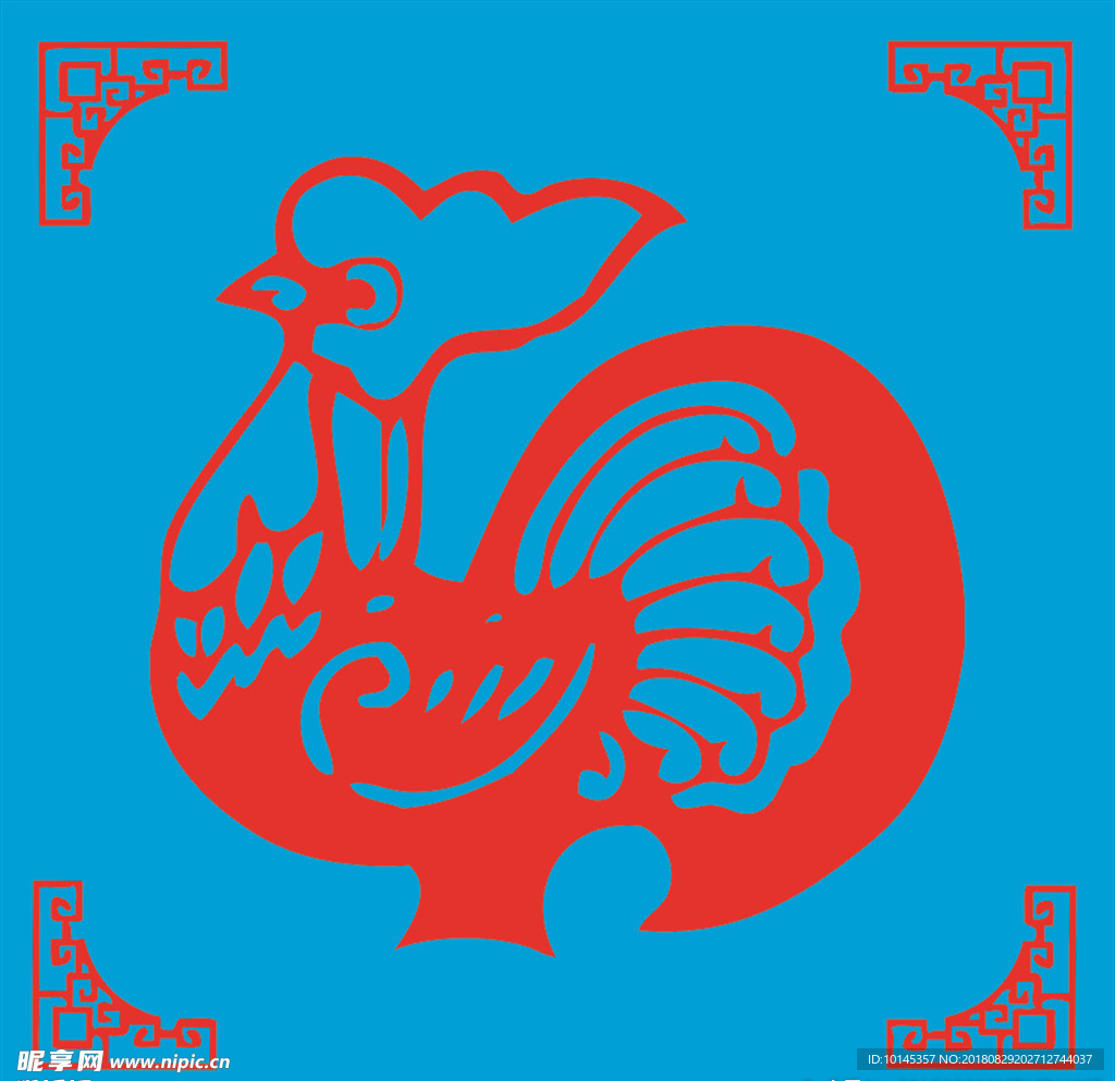鸡剪纸