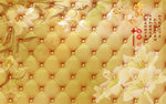 3D金色软包背景墙