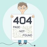 系统网站404界面报错插画设计