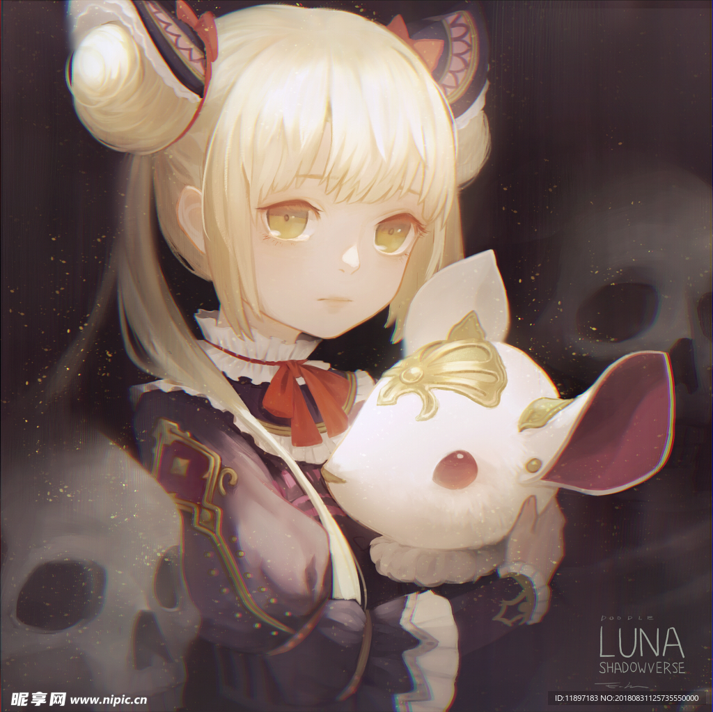 抱兔子少女
