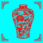 花瓶剪纸