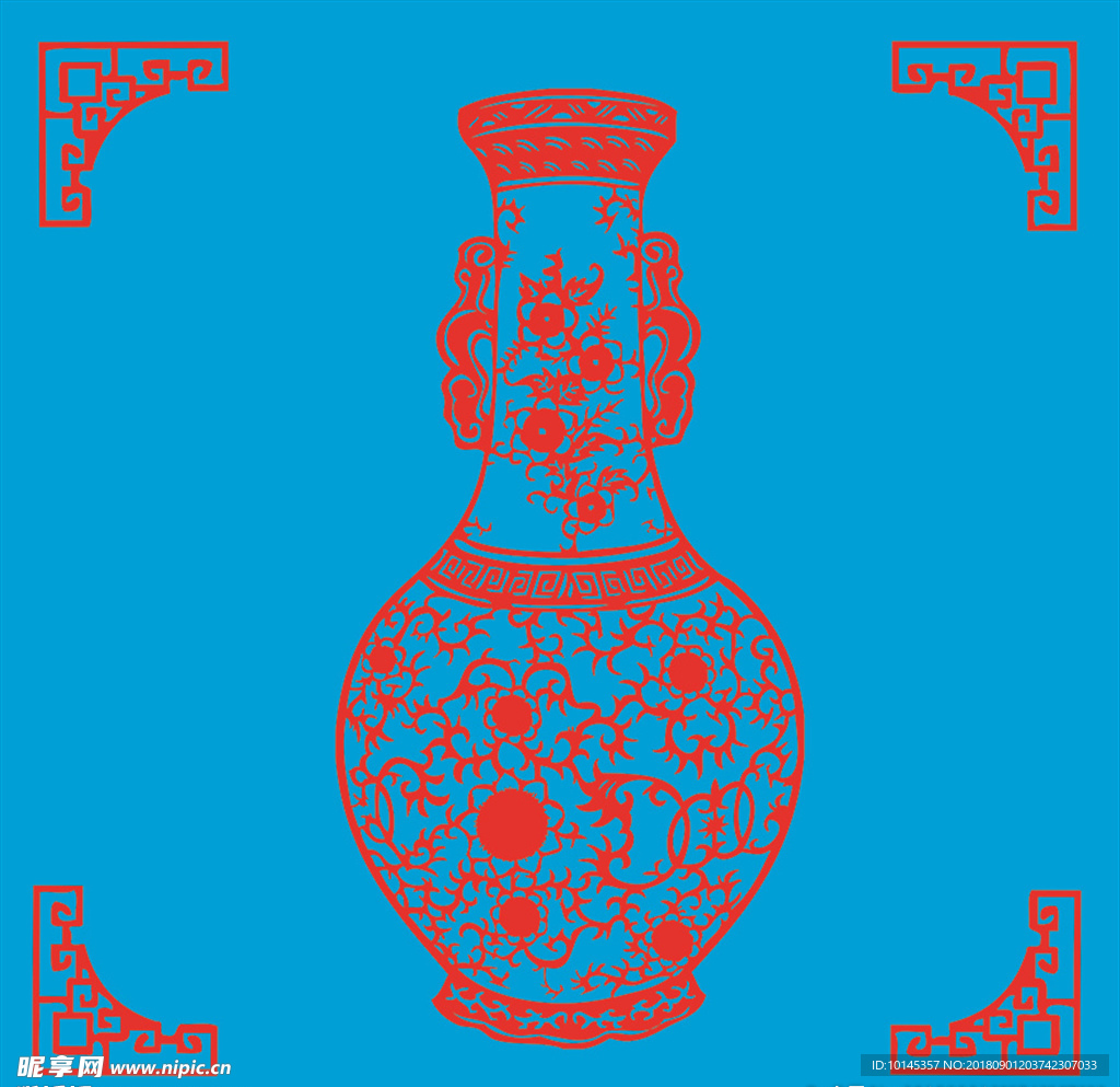 花瓶剪纸