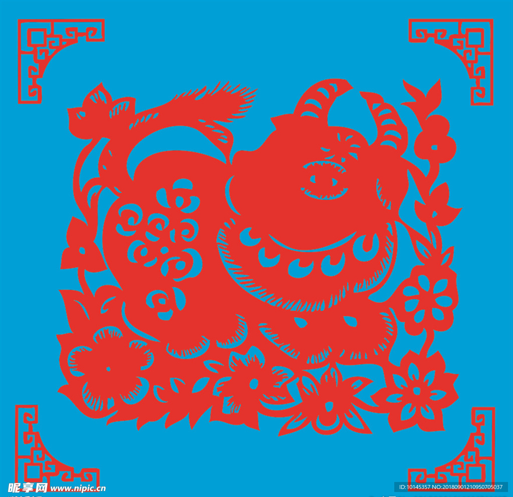 牛剪纸