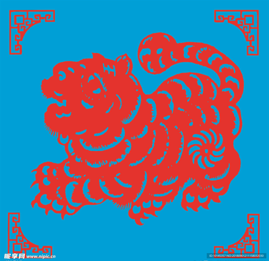 老虎剪纸