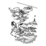 三打白骨精白描图