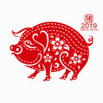 猪年剪纸花纹