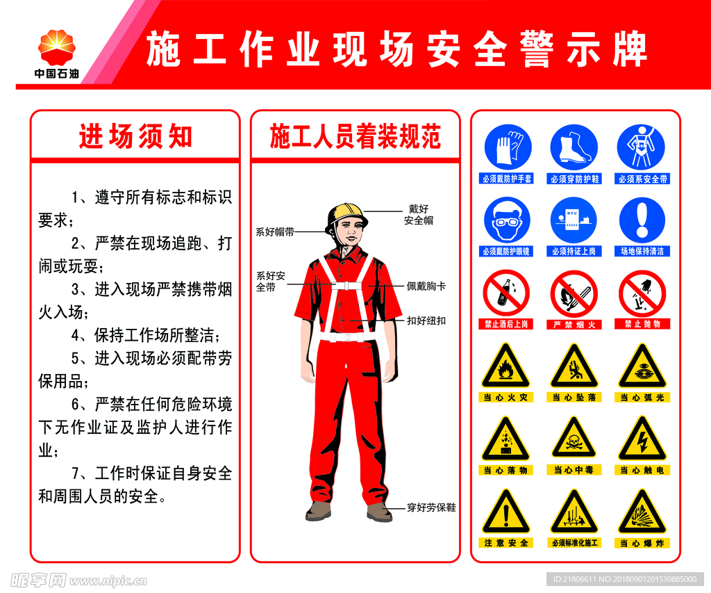 施工作业现场安全警示牌