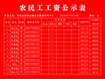 公示表喷绘