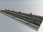 公路绿化带草图模型