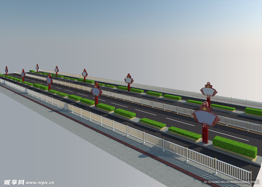 公路景观草图模型