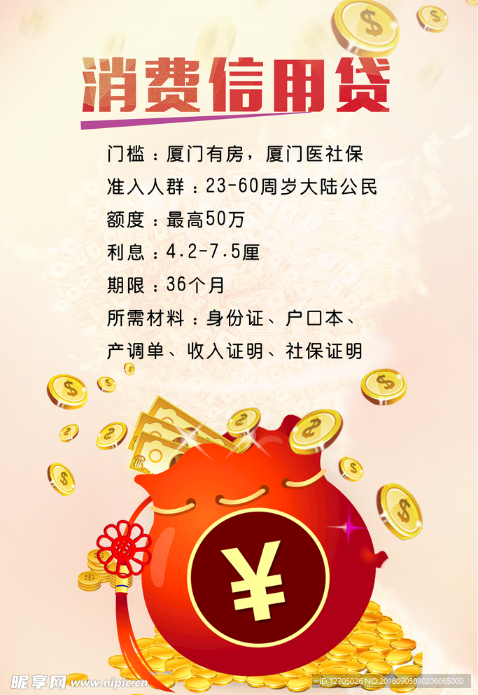 消费信用贷海报