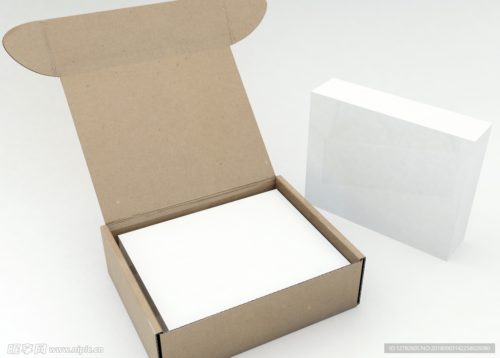 白色盒子样机 盒子PSD分层
