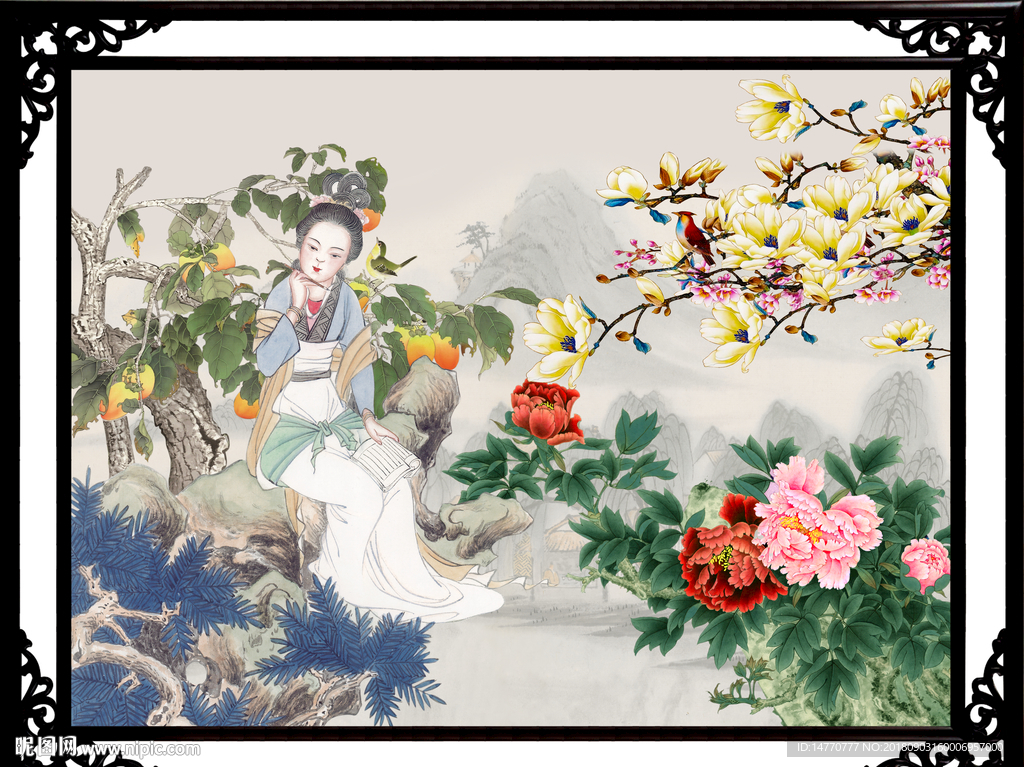 国画仕女图