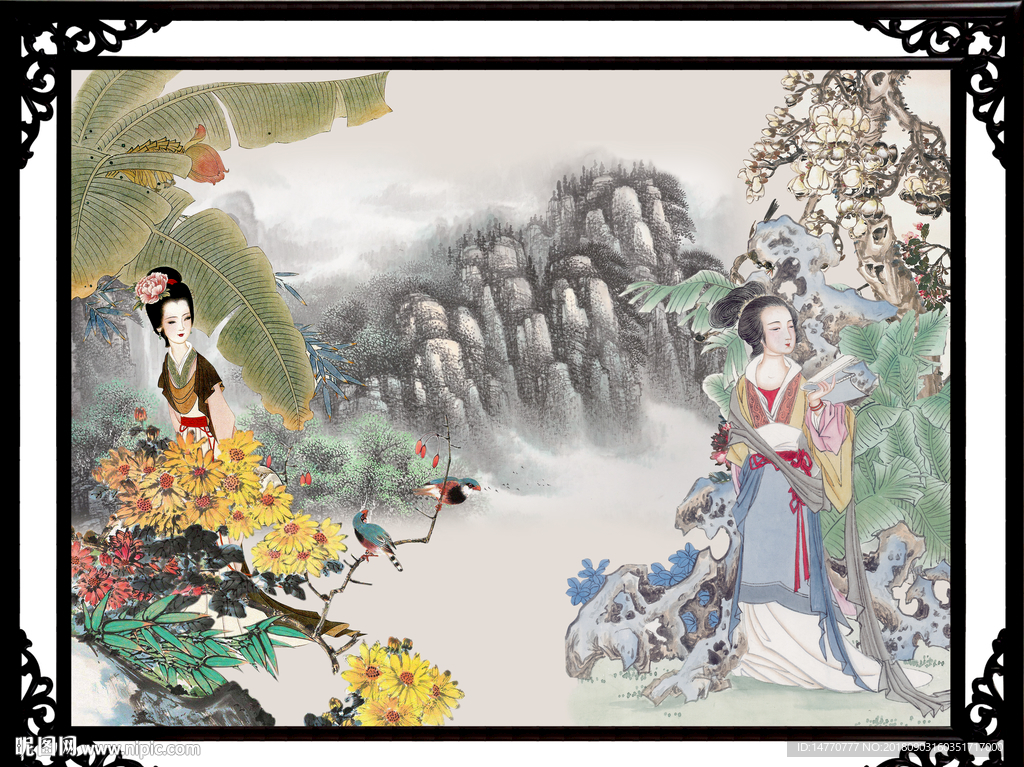 国画仕女图