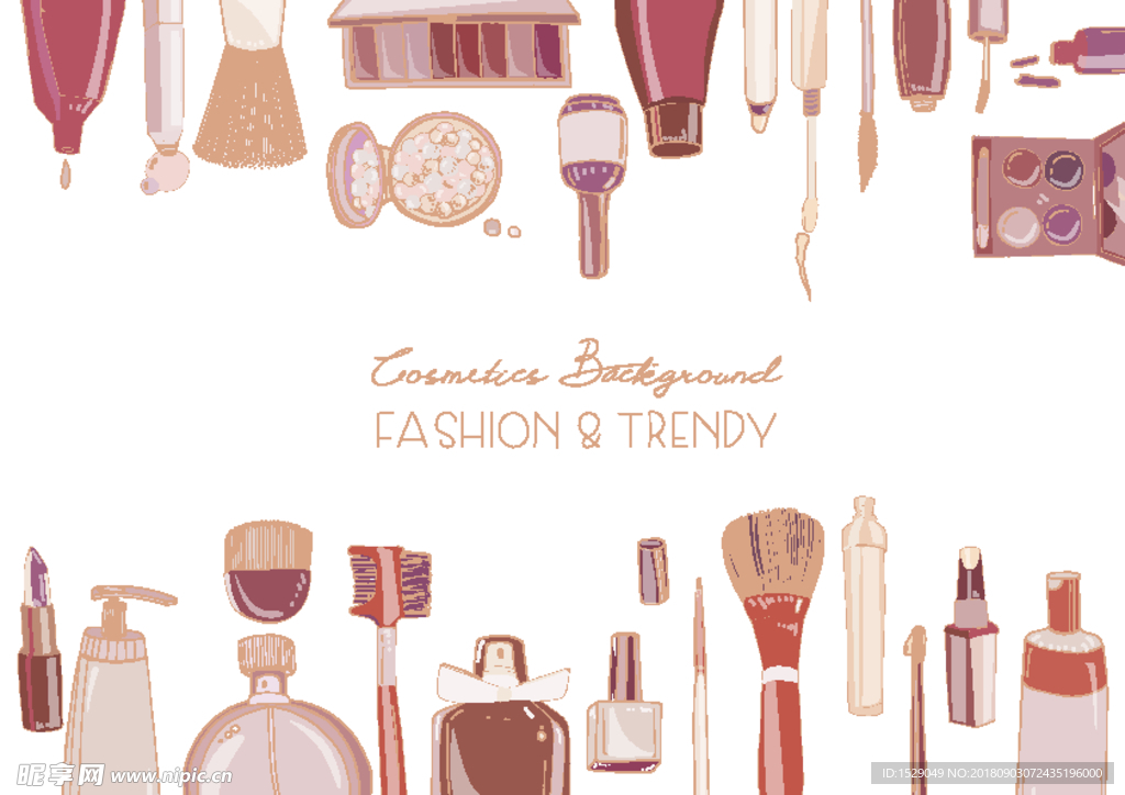 手绘彩妆背景