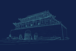 西城楼线稿