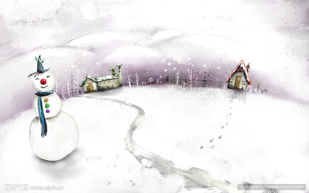 雪景插画