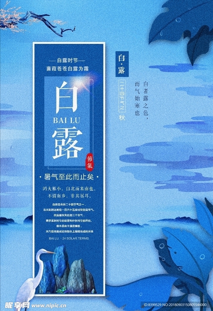 白露二十四气节海报