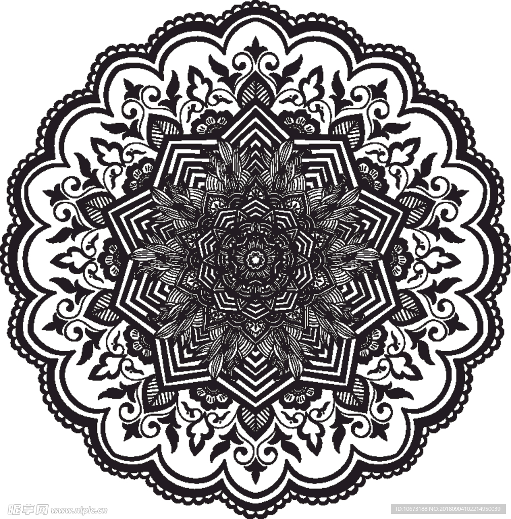 矢量花纹