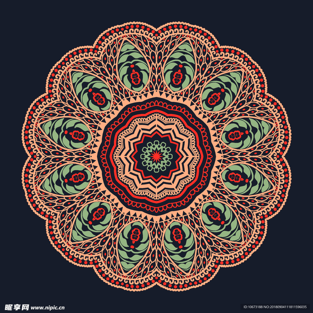 矢量花纹