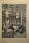 中国茶馆图铜版画