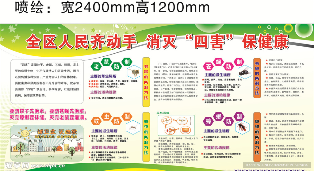 全区人民齐动手  消灭 四害