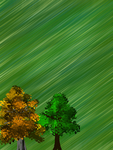 绿色手绘树木背景