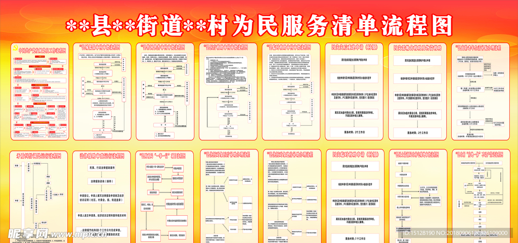 村级为民服务清单流程图