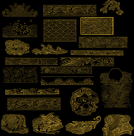 金色花纹 中秋节花纹   云翔