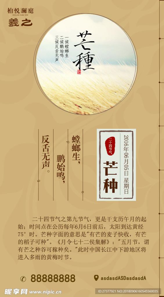 芒种微信 芒种节气 节气微信