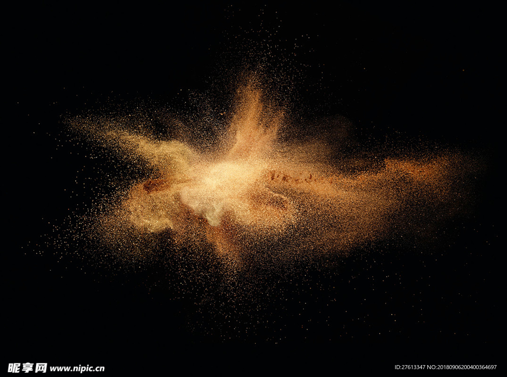 金沙星云黄金爆炸感合成素材