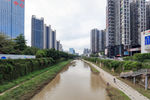河道旁的高楼大厦