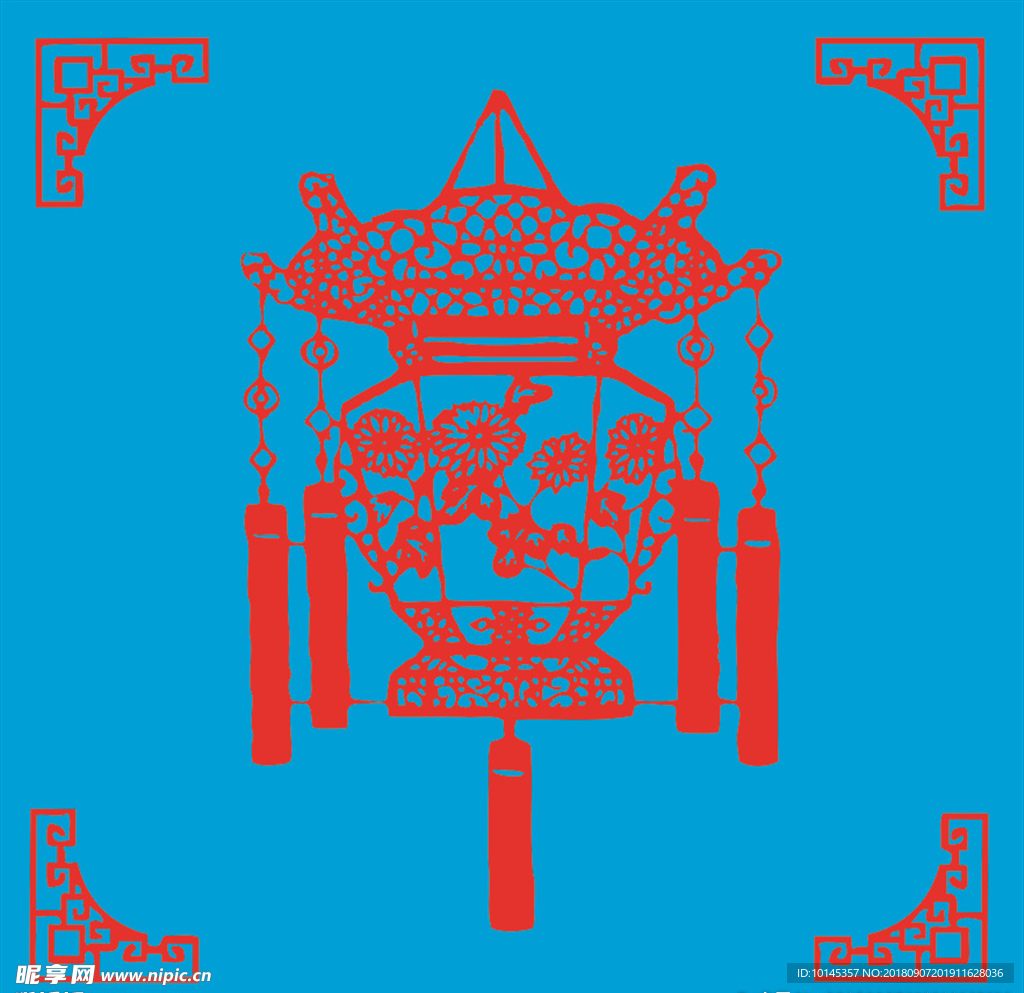 灯笼剪纸