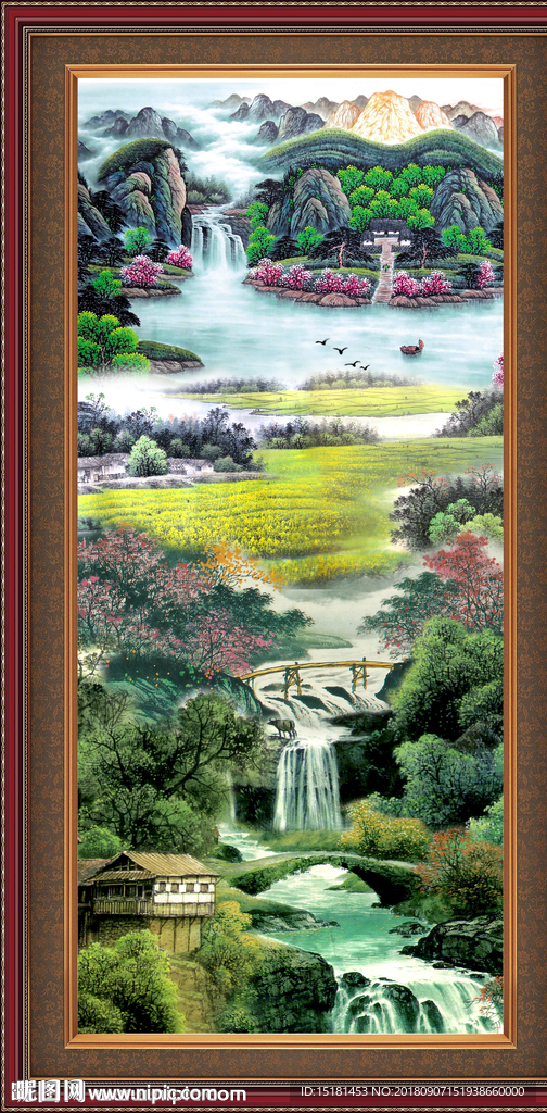 竖幅国画