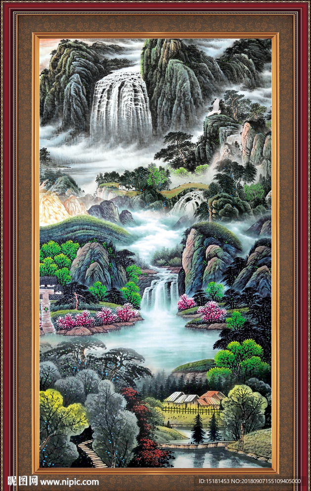 竖幅国画