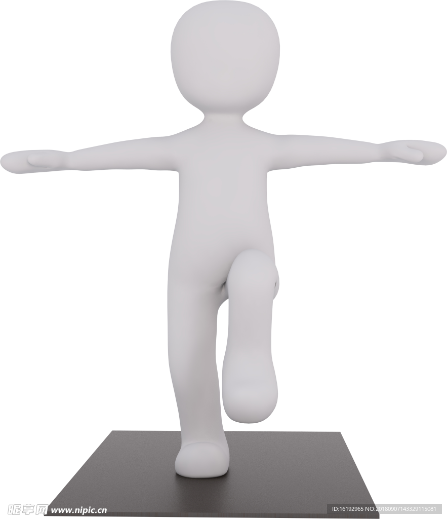 高清免抠立体瑜伽锻炼小人插图