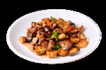 高清美食蚝油鲜冬菇炒牛肉菜式素
