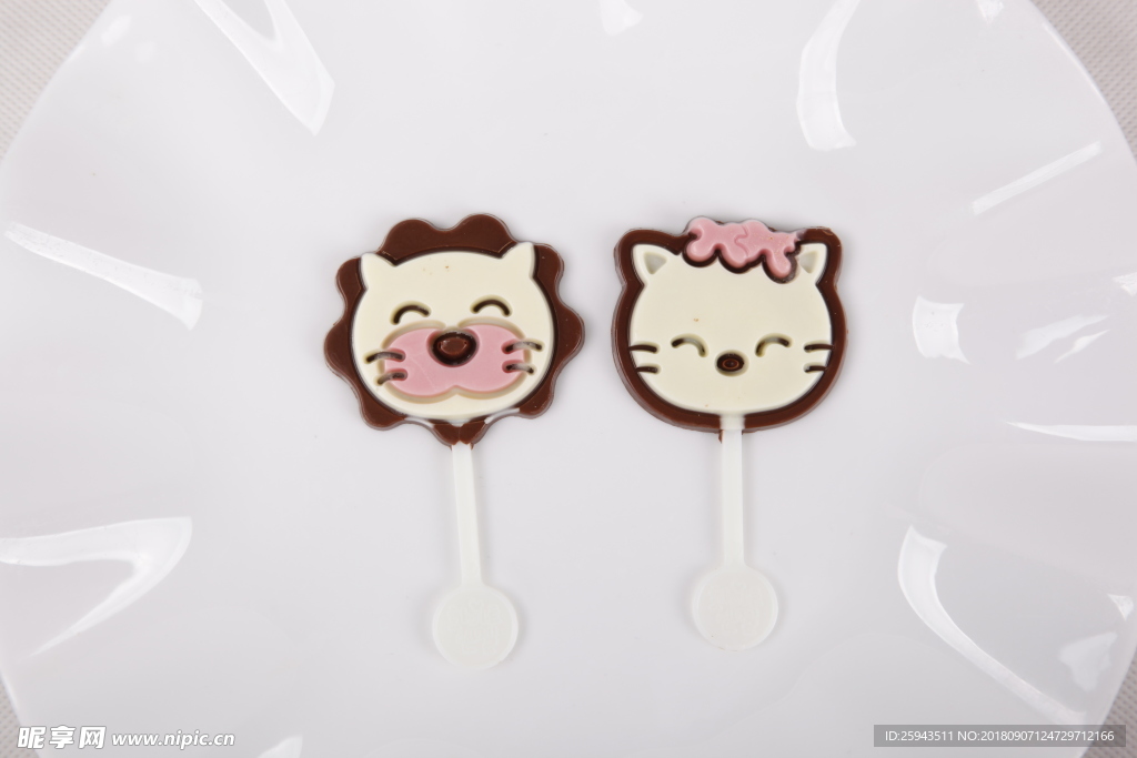 巧克力猫头棒棒糖
