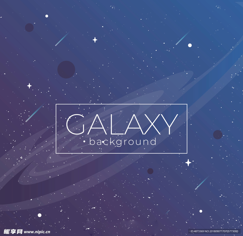 五彩缤纷的现代星系背景 格式：