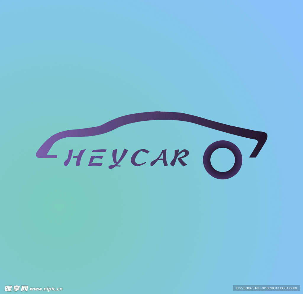 汽车Logo简笔抽象图标