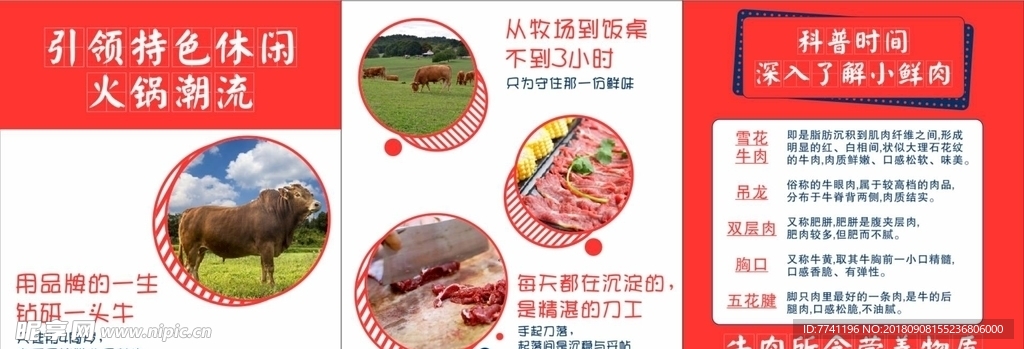 潮汕牛肉火锅创意小广告