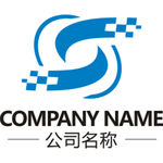 简洁大气科技S字母logo标志