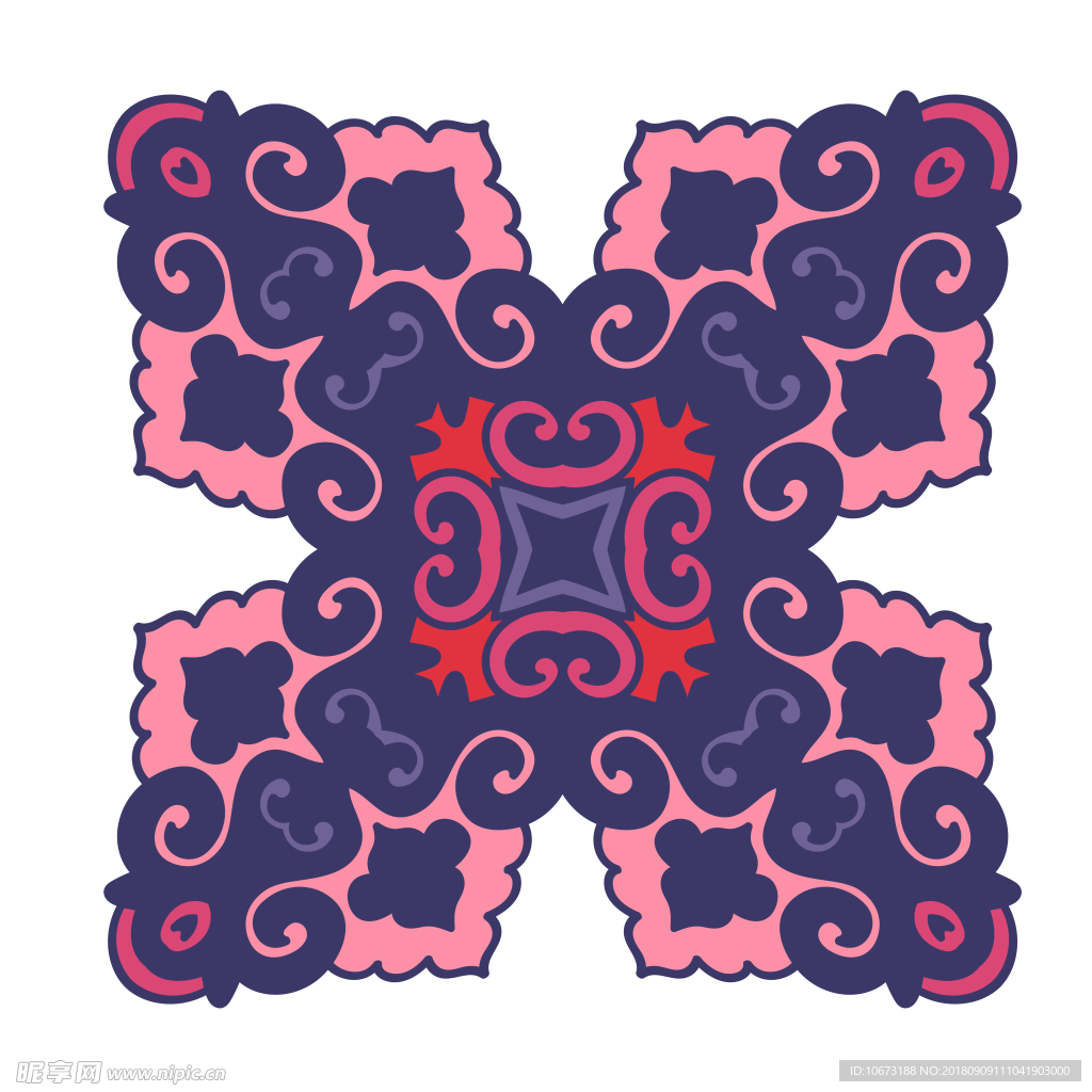 透明底花纹